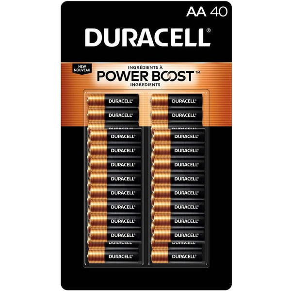 Duracell CopperTop AA Alkaline Batteries - Long Lasting, All-Purpose Double A Battery for Household and Business 40 Count