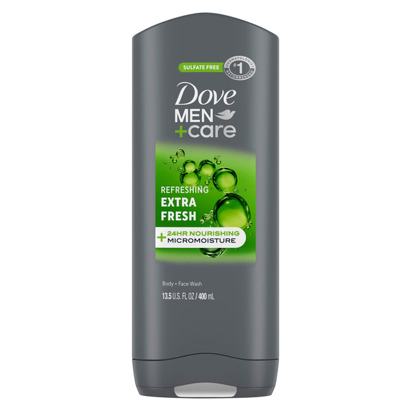 Dove Men+Care Extra Fresh Body & Face Wash 13.5 fl oz - bottle front label