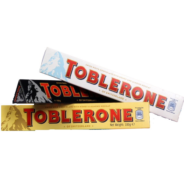 TOBLERONE Swiss Chocolate With Honey & Almond Nougat Assorted Candy Bar- 3.52 oz ( Pack of 3 )