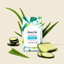 The Honey Pot Company Intimate Wipes Cucumber Aloe 30 Count - product detail view