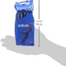 Gillette 2 Men’s Disposable Razors, 5 Count – Twin Blade Shaving Razors for Smooth, Comfortable Shave
