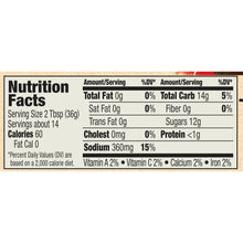 Bull's-Eye Hickory Smoke BBQ Sauce 18 oz - nutrition facts 60 calories per serving