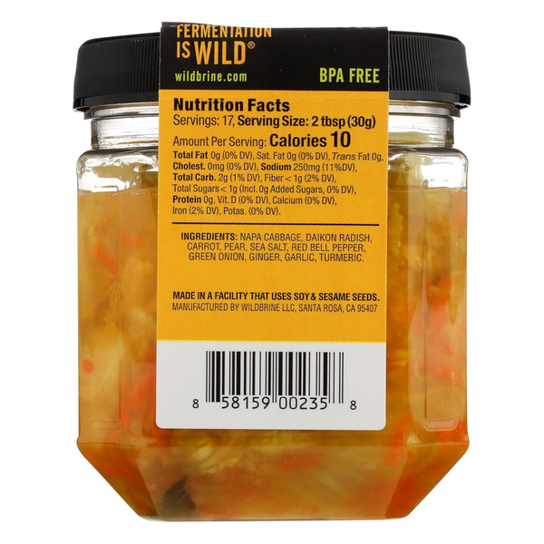 Kimchi Mild with Turmeric – Fermented Korean-Style Vegetables with Gentle Heat & Turmeric Flavor