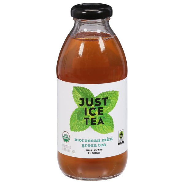 Just Ice Tea, Tea Green Moroccan Mint Organic, 16 Fl Oz