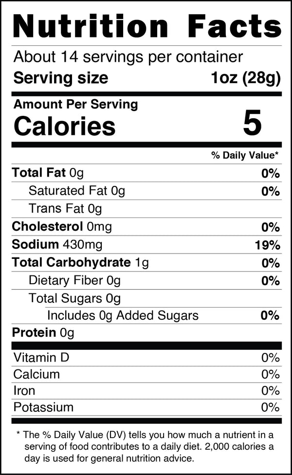 Ba-Tampte Pickled Tomatoes 32 oz - nutrition facts label