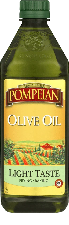 Pompeian Simply Light Taste Olive Oil 68 fl oz (2L) – Non-GMO, Farmer Owned