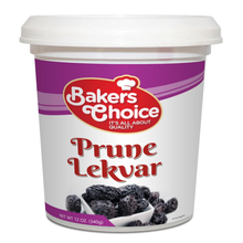 Prune Butter Lekvar Pastry Filling, 12 oz – Creamy Spread & Topping for Cakes and Desserts, Kosher, Dairy-Free & Vegan by Baker’s Choice