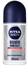 NIVEA Men Silver Protect Anti-Perspirant Roll-On 50ml – 48H Antibacterial Protection
