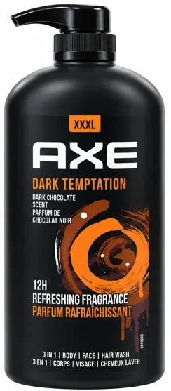 AXE Dark Temptation XXXL Body Wash 32 fl oz - pump bottle front label