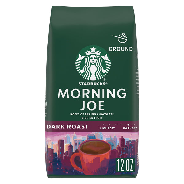 Starbucks Dark Morning Joe Ground Coffee, 12 oz