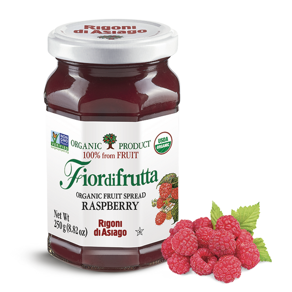 Rigoni di Asiago Fior di Frutta Raspberry Preserve 8.82 oz - jar front label