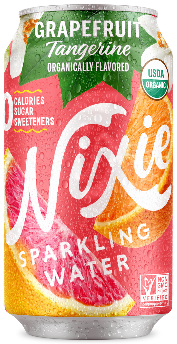 Nixie Grapefruit Tangerine sparkling water organic flavored beverage can