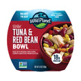 Wild Planet Tuna & Red Bean Bowl meal package, 5.6 oz, featuring a red and blue label with a photo of the prepared bowl containing tuna, red beans, and sweetcorn.