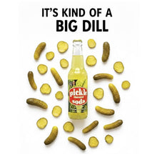 Rocket Fizz Lester’s Fixins Pickle Soda, 12 oz Glass Bottle, Cane Sugar Novelty Craft Soda (Single Bottle)