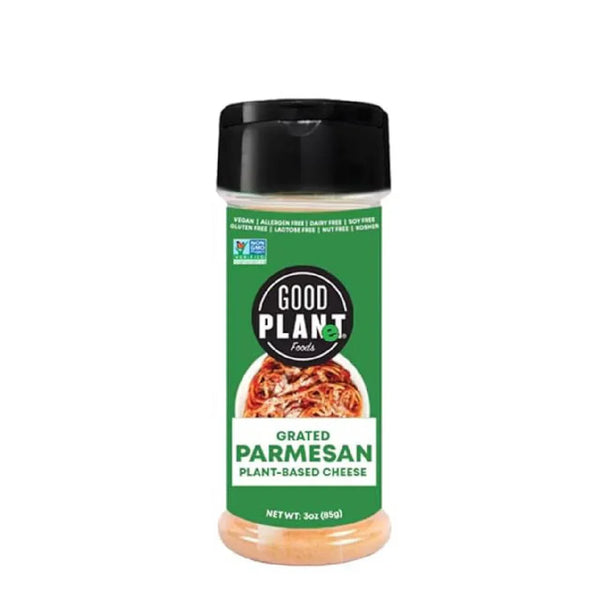 Good Planet Foods Plant-Based Grated Parmesan Cheese, Vegan & Dairy-Free Parmesan Shaker, Allergen Free, Gluten-Free, Non-GMO, 3 oz - Real Prime Deals
