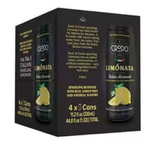 Crodo Limonata Sparkling Lemonade – Italian Sparkling Water with Natural Lemon Flavor, Refreshing Citrus Drink, 4-Pack Bottles