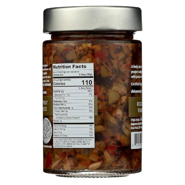 Divina Olive Bruschetta, 7 Ounce – Mediterranean Olive Spread with Peppers & Capers – Gourmet Topping for Bread, Pasta, Salads & Appetizers