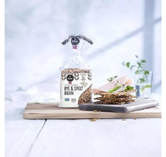 Sigdal Bakeri Rye & Spelt Norwegian Crispbread, Wholegrain Seed Crackers, High Fiber, Low Carb, Vegan, 8.29 oz, 6 Pack