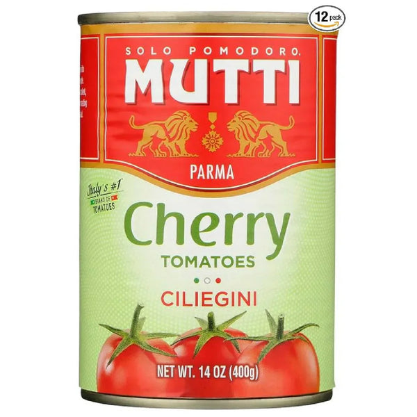 Mutti Cherry Tomatoes – Premium Whole Italian Cherry Tomatoes, Naturally Sweet, Ideal for Sauces and Mediterranean Cooking, 14 oz Cans (Pack of 12) - Real Prime Deals