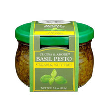 Cucina & Amore Basil Pesto, 7.9 oz Jar, Vegan & Nut-Free Italian Style Pesto Sauce