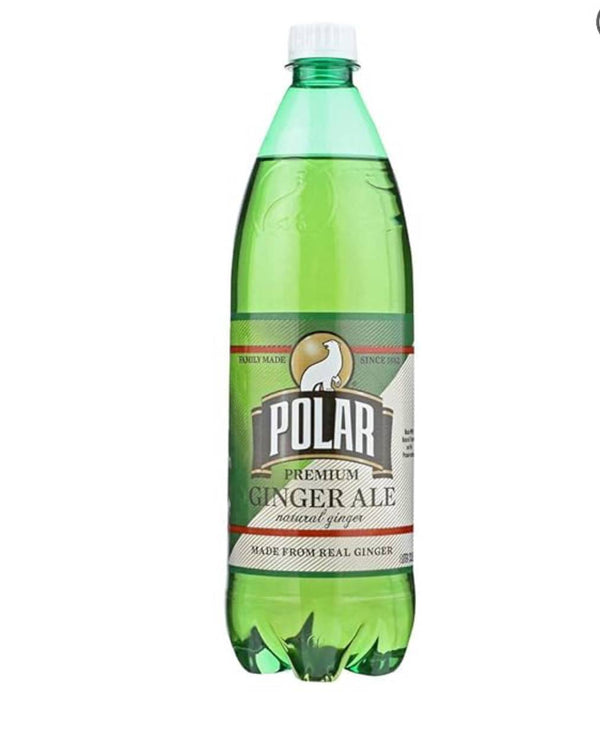 Polar Ginger Ale, Classic Ginger Flavored Sparkling Soda, 33.8 fl oz, 12 Pack