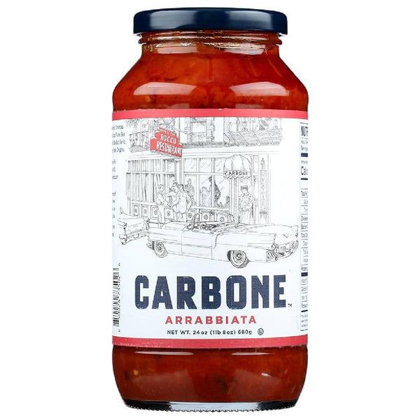 Carbone Arrabbiata Pasta Sauce, Spicy Italian Tomato Sauce with Chili Peppers, 24 oz