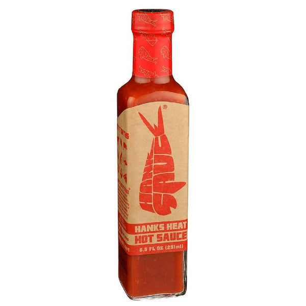 Hank’s Heat Hot Sauce by Hank Sauce, Habanero & Cayenne Pepper Blend with Garlic & Basil, Craft Multipurpose Hot Sauce, Gluten Free & Vegan, 8.5 fl oz