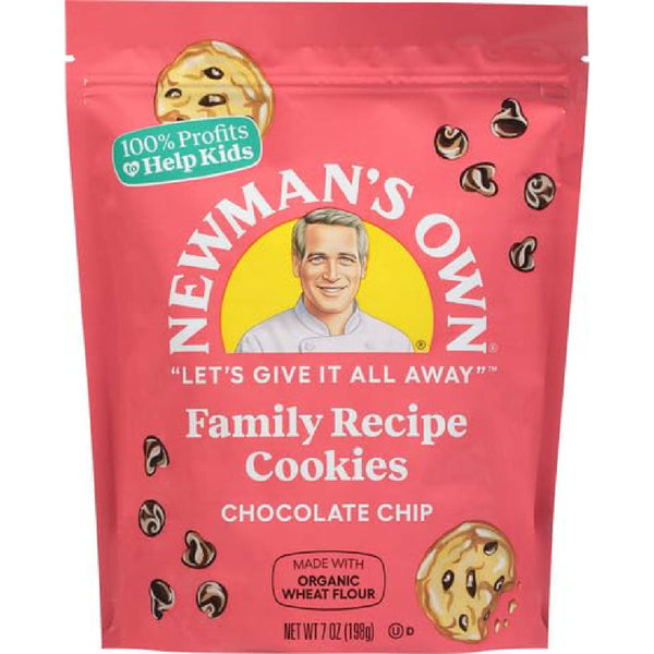 Newman’s Own Organic Chocolate Chip Cookies, Family Recipe Crunchy Cookies, 7 oz - Real Prime Deals