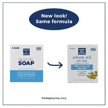 Kiss My Face Naked Pure Olive Oil Bar Soap, Gentle Moisturizing Soap for Sensitive Skin, 6 Bars Total (3 Count)