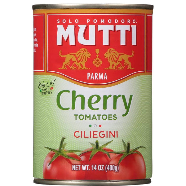 Mutti Cherry Tomatoes (Ciliegini), Canned Italian Cherry Tomatoes for Cooking, Vegan & Gluten Free, No Additives or Preservatives, 14 oz, 1 Pack