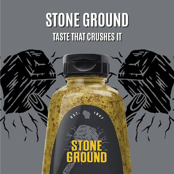 Organic Stone Ground Mustard, Whole Grain Mustard with Rustic Texture, 12 oz - Real Prime Deals