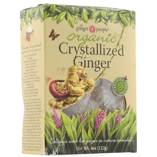The Ginger People Organic Crystallized Ginger, Sweet & Spicy Dried Ginger Snack, 4 oz - Real Prime Deals