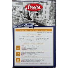Streit's Manhattan Matzo Balls mix box with cooking instructions and vintage deli photo