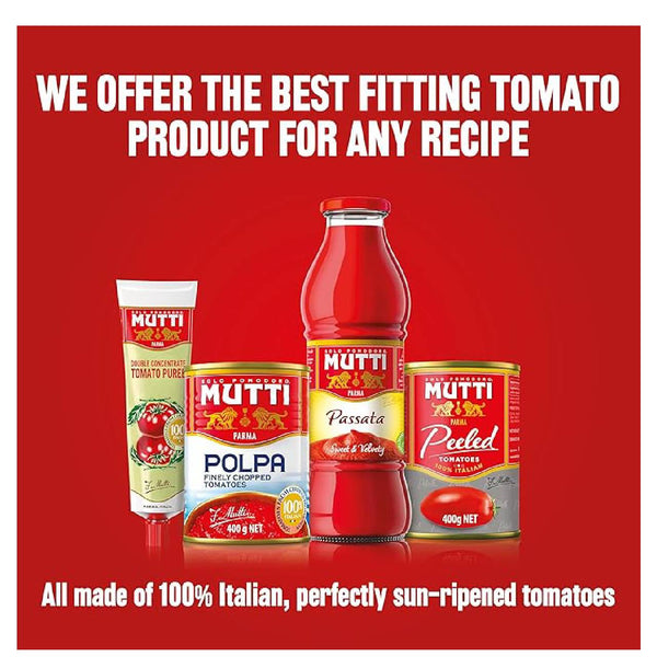Mutti Crushed Tomatoes Polpa – Premium Italian Canned Tomatoes, Fresh Taste for Sauces and Cooking, Vegan & Gluten Free, 14 oz Cans (Pack of 12)