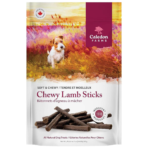 Caledon Farms Chewy Lamb Sticks, 7 oz (200 g), Natural Dog Treats Made with Lamb