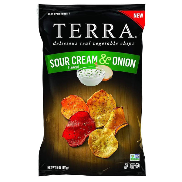 Terra Vegetable Chips Sour Cream & Onion, Crispy Root Vegetable Chips, 5 oz