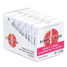 SIMPLY Gum Cleanse, Grapefruit & Prickly Pear, Plastic-Free Natural Chewing Gum, Vegan, Kosher, Non-GMO, Aspartame & Sorbitol Free, 15 Pieces