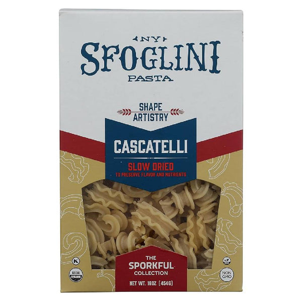 Sfoglini Cascatelli Pasta, Artisan Semolina Pasta with Sauce-Gripping Shape, 16 oz
