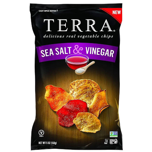 Terra Vegetable Chips Sea Salt & Vinegar, Crispy Root Vegetable Chips, 5 oz