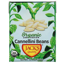 Jack's Quality Organic Low Sodium Cannellini Beans, Italian White Kidney Beans, USDA Organic, Low Salt Canned Beans