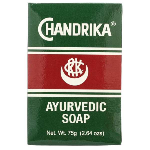 Chandrika Ayurvedic Soap Bar, Herbal Natural Cleansing Soap for Skin Care, 3 oz