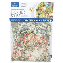 Frontier Soups Kentucky homestead chicken and rice soup mix in clear packaging, 4.25 oz