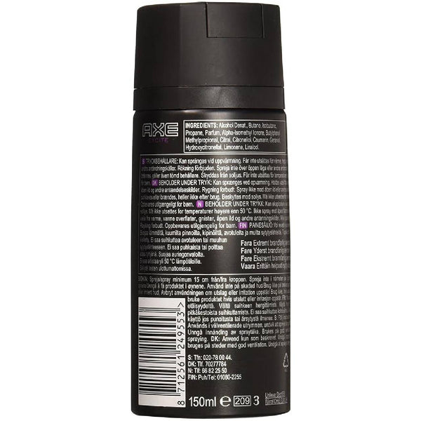 AXE Excite Body Spray Deodorant, Fresh Fragrance Daily Body Spray, 150 ml