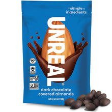 UNREAL Dark Chocolate Covered Almonds, Crunchy Almond Snack with Dark Chocolate, 4 oz - Real Prime Deals
