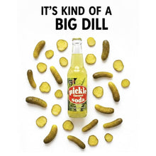 Rocket Fizz Pickle Soda, 12 oz Glass Bottles, 6 Pack, Cane Sugar Craft Soda with Novelty Pickle Flavor