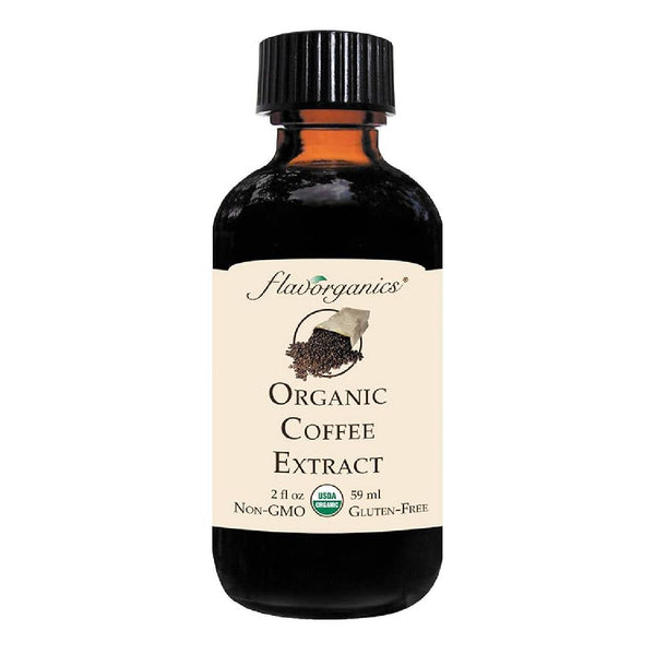 Flavorganics Organic Coffee Extract, Natural Coffee Flavoring for Baking & Beverages, USDA Organic, 2 oz