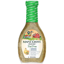 Maple Grove Farms Fat Free Greek Salad Dressing, 8 oz Bottle, Light Greek Style Dressing for Salads & Marinades