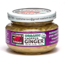 Emperor’s Kitchen Organic Chopped Ginger, 4.5 oz Jar, USDA Certified Organic Ready-to-Use Cooking Ginger
