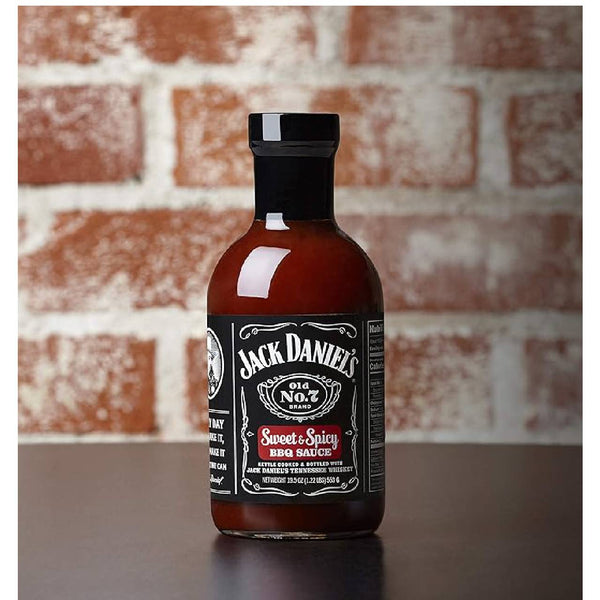 Jack Daniel’s Sweet & Spicy BBQ Sauce, Whiskey Infused Barbecue Sauce, 19.5 oz
