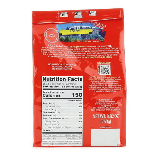 Loacker Quadratini Hazelnut Wafer Cookies, 8.82 oz